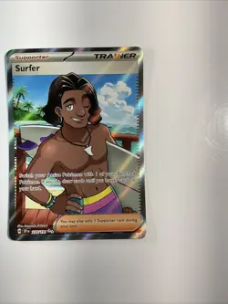 Surfer 235/191 Sv08: Surging Sparks Holo Pokemon TCG Full Art Ultra Rare Card - Image 4