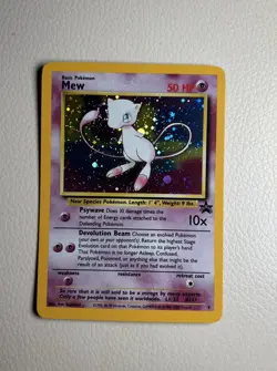 2000 Pokemon Black Star Mew #9 Holo Promo Pokemon League TCG Card - Image 1