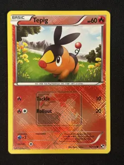 Tepig 15/114 Reverse Holo Promo League & Championship Pokemon Card - Image 1