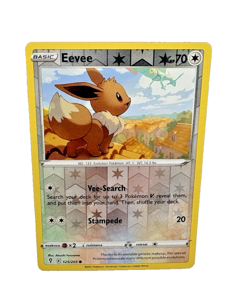 Eevee # 125/203 Pokemon Trading Card - Evolving Skies Reverse Holo (2021) - Image 1