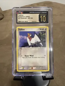 CGC 10 PRISTINE Taillow EX Emerald 68/106 Pokemon Card - Image 1