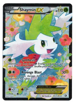 Pokemon Card: Shaymin EX RC21/RC25 FULL ART Legendary Treasures Ultra Rare! EX - Image 1