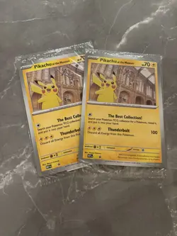 Pokemon TCG Pikachu At The Museum Jumbo Promo Card X2 - Image 2