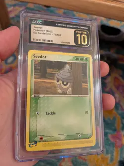 (POP 14) CGC 10 PRISTINE Pokemon Seedot EX Sandstorm 77/100 2003 card - Image 1