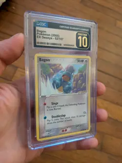 (POP 1) CGC PRISTINE 10 Bagon 52/107 EX Deoxys Pokemon 2005 Card - Image 2