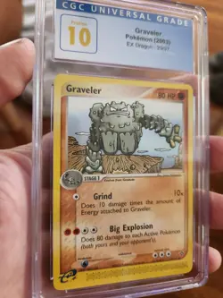 (POP 2) CGC 10 PRISTINE 2003 Pokemon EX Dragon Graveler 29/97 eReader Card - Image 1