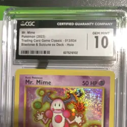 Pokemon Mr. Mime 2023 Trading Card Game Classic CGC 10 GEM MINT 013/034 Holo - Image 3