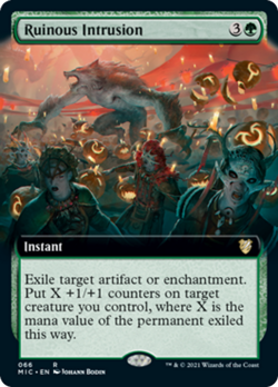 Ruinous Intrusion (Extended Art) Innistrad: Midnight Hunt Commander NM ABUGames - Image 1
