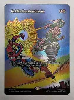 MTG Goblin Bombardment (Borderless) Marvel Universe Foil NM Never Played 0023 - Image 1