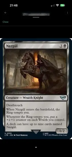 Nazgul (0335) #335 *(NM) - Universes Beyond: The Lord of the Rings: T... - Image 1