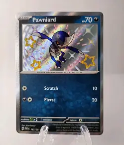 The Pokemon Company Pawniard 185/091 SV Paldean Fates Shiny Rare Holo Eng 70 HP - Image 1