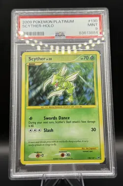 PSA 9 SCYTHER #130 2009 POKEMON TCG PLATINUM SECRET RARE - Image 1