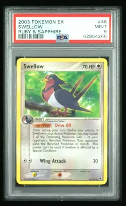 Pokemon PSA 9 MINT Swellow 46/109 BATTLE STADIUM PROMO No "E Reader" EX R&S - Image 1