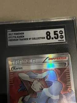 Pokemon Karen Full Art Foil XY177A Premium Trainer XY Collection SGC 8.5 - Image 4