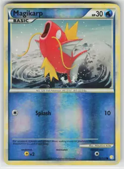 Magikarp 72/123 C HeartGold & SoulSilver Reverse Holo HP Pokemon - Image 1