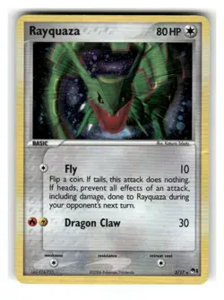 Rayquaza 3/17 Rare POP Series 1 Pokemon Holo Damaged - Image 1