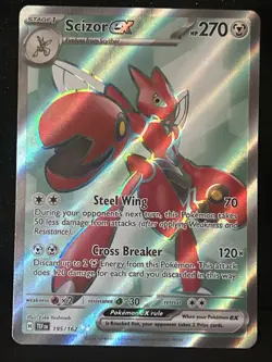 Pokemon TCG Scizor EX Temporal Forces Ultra Rare Full Art 195/162 - Image 1