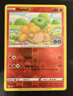 Pokemon Numel 013/078 Pokemon GO Reverse Holo Peelable Ditto LP - Image 1