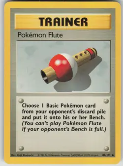 Pokemon TCG Pokemon Flute Uncommon Base Set 086/102 - Image 1