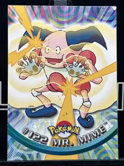 Mr. Mime #122 1999 Pokemon TV Animation Edition Blue Logo Topps Non Holo - Image 3