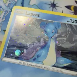 2020 Pokemon Lapras SWSH051 Cosmos Holo Black Star Promo - Galaxy Swirl - Image 3