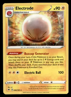 Electrode 046/185 Holo Rare Vivid Voltage Pokemon Holo Lightly Played - Image 1