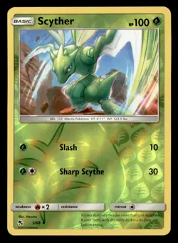 Scyther 5/68 Uncommon Hidden Fates Pokemon Reverse Holo Near Mint - Image 1