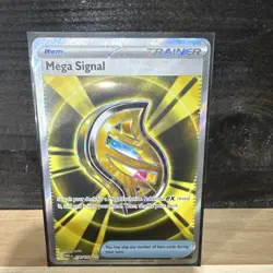 Pokemon Mega Signal Trainer Item Full Art Holo Ultra Rare Me01 171/132 2023 - Image 1