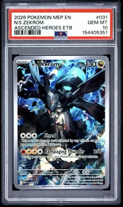 N's Zekrom #031 PSA 10 2026 Pokemon Ascended Heroes ETB Promo (POP 24) - Image 2