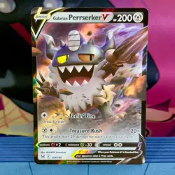 Galarian Perrserker V - 129/196 - Half Art - Lost Origin - English - Pokemon - Image 1