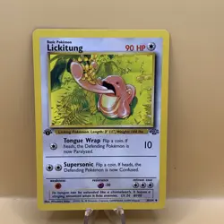 1999 First Edition Vintage Pokemon# 38/64 Lickitung! - Image 1