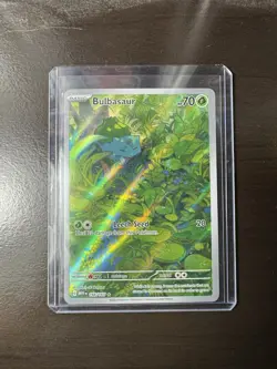 Pokemon Bulbasaur 166/165 Illustration Rare Holo Sv: Scarlet & Violet 151 TCG - Image 1