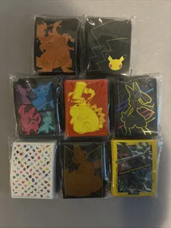 Pokemon TCG Various Sets ETB Deck Sleeves Sealed (Lot Of 8) Good Variety - Image 1