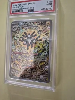 Pokemon Magneton 159 PSA 9 Scarlet & Violet Black Star Promo SVP Shinji Kanda ⭐ - Image 2