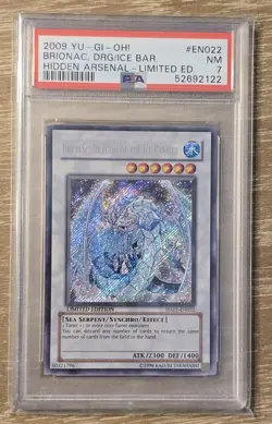 2009 Yu-Gi-Oh! Brionac, Dragon of the Ice Barrier HA01-EN022 Limited Edition PSA - Image 1