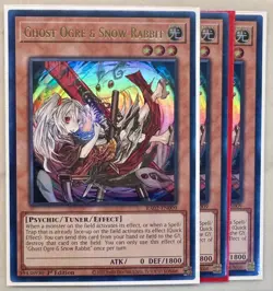 3x Ghost Ogre & Snow Rabbit 1st Edition Ultra Rare RA02-EN009 Yu-Gi-Oh - Image 1