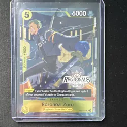 One Piece Roronoa Zoro OP07-113 Regionals Promo Foil UC Bandai - Image 1