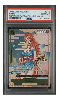 2025 ONE PIECE OP06 #101 CHAMPIONSHIP CS 25-26 EVENT PACK O-NAMI PROMO PSA 10 - Image 1