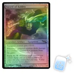 FOIL SWORD OF KALDRA (MIRRODIN PRERELEASE) Mirrodin MRD Magic MTG MINT CARD - Image 1