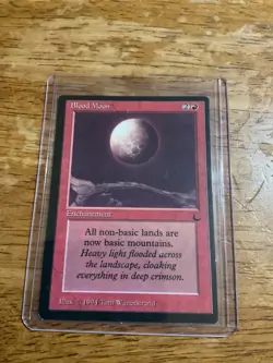 Magic the Gathering Blood Moon Dark Card 1994 Edition - Image 1