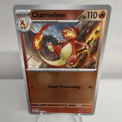 Pokemon TCG Charmeleon 012/094 Me02 Phantasmal Flames Common Reverse Holo HP110 - Image 1