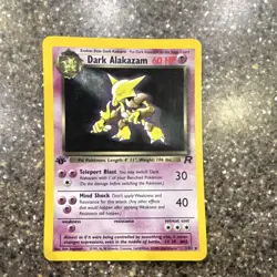 Pokemon Dark Alakazam 1/82 Team Rocket Holo Rare 60 HP English - Image 1