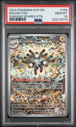 Pokemon TCG Magneton SVP 159 Black Star Promo Surging Sparks PSA 10 - Image 1