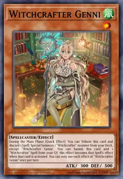 Yugioh - Witchcrafter Genni (Ultra Rare) (1st Edition) - MAMA-EN023 (P) - Image 1