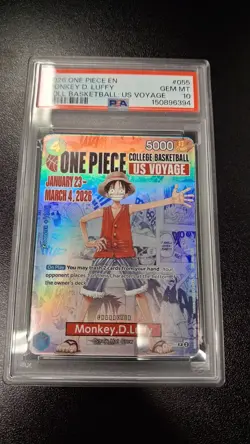 PSA 10 Monkey D. Luffy 2026 One Piece College Basketball US Voyage #P-055 Promo - Image 3