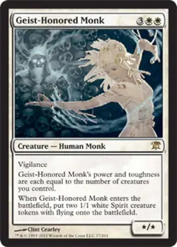 MTG - Geist-Honored Monk - Innistrad - Light Play - Foil - Image 1