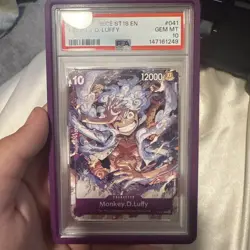PSA 10 2024 ONE PIECE ST18 EN MONKEY D LUFFY P-041 GEAR 5 ENGLISH PURPLE - Image 2