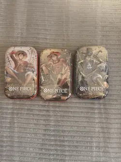 One Piece Tin Pack Set Vol 2 Set of 3 | TS-02 OP-13 | Factory Sealed | Bandai - Image 1