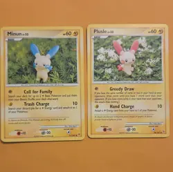 Pokemon TCG Supreme Victors Minun & Plusle Card Lot - 71/147, 76/147, 2 Cards - Image 1