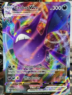 Pokemon TCG Crobat VMAX Ultra Rare Holo Card 045/072 Shining Fates NM - Image 1
